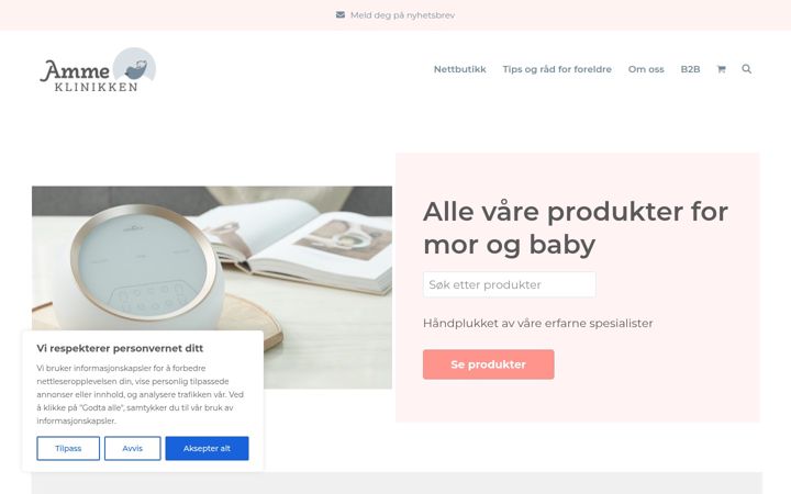 Screenshot stránky ammeklinikken.no