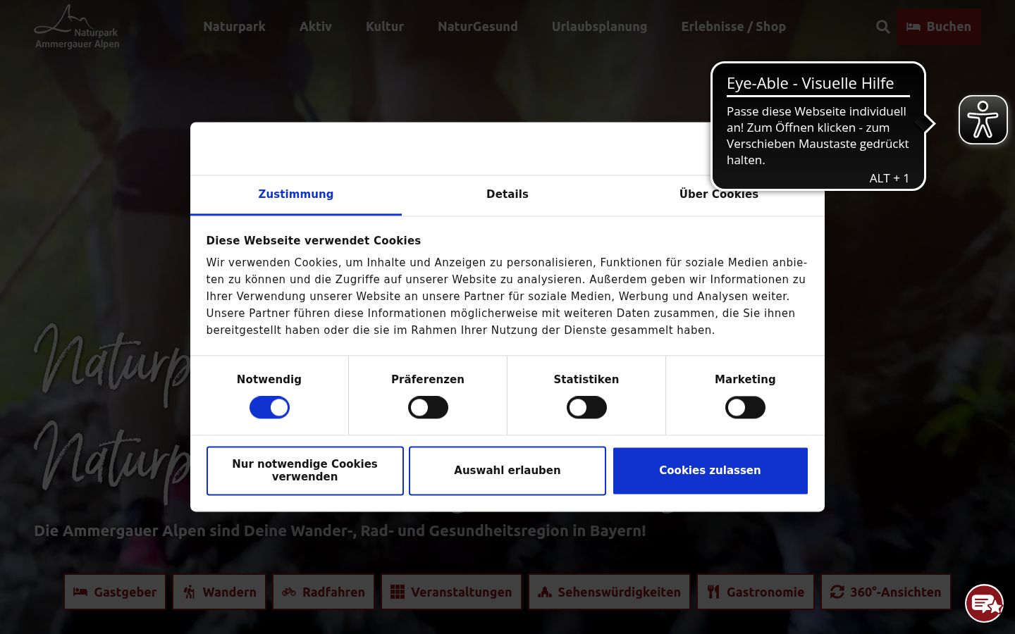 Sutikimo reklamjuostės, rodytos prieš bet kokią sąveiką, ekrano kopija