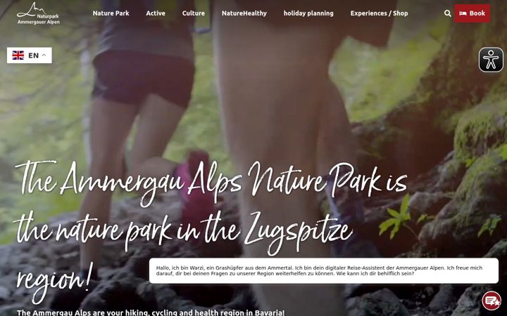 Ekrano kopija ammergauer-alpen.de