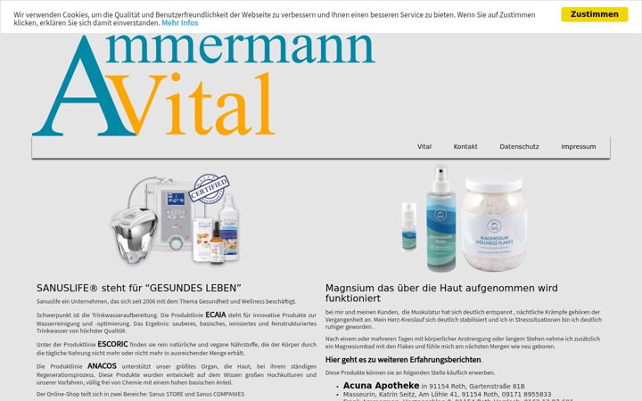 Zrzut ekranu ammermann-vital.de