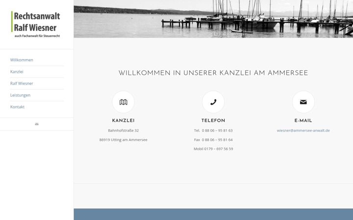 Skjermbilde av ammersee-anwalt.de
