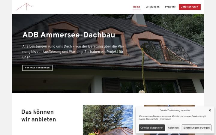 Screenshot of ammersee-dachbau.info