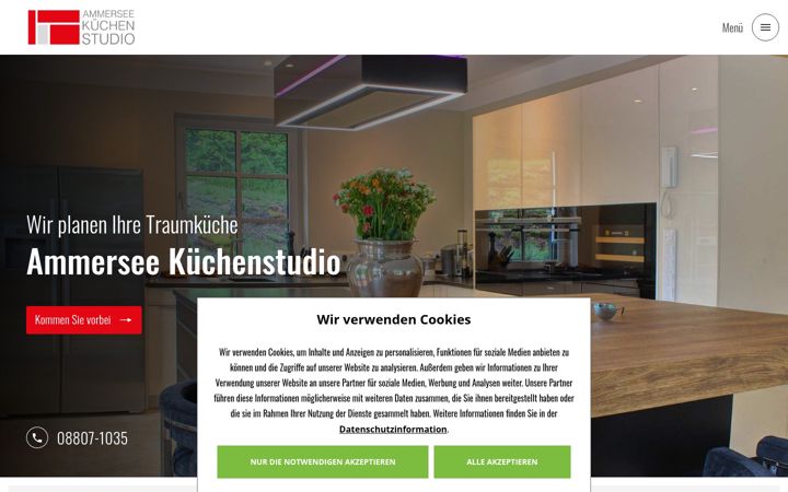 Screenshot of ammersee-kuechenstudio.de