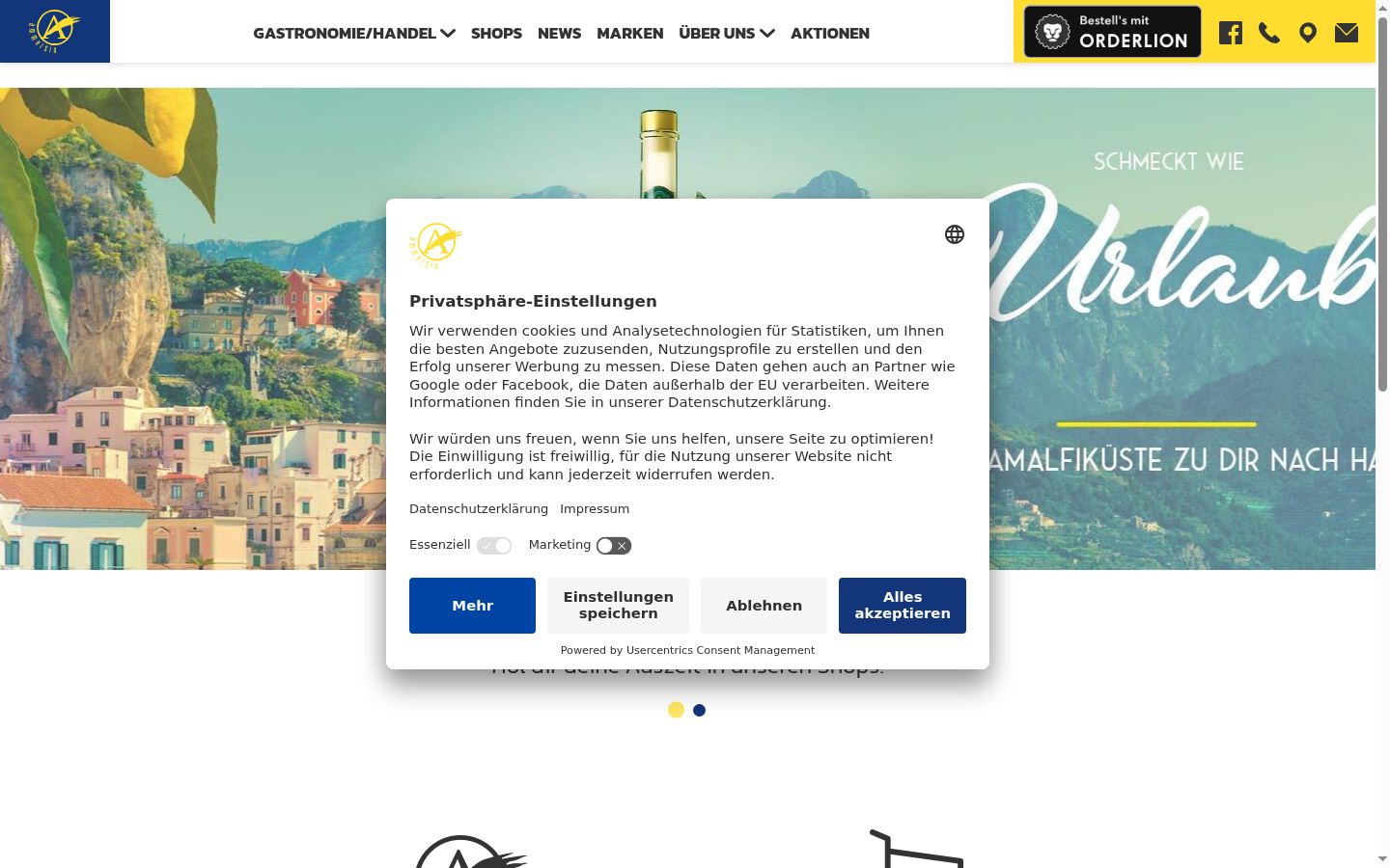 Screenshot tal-banner tal-kunsens muri qabel kwalunkwe interazzjoni