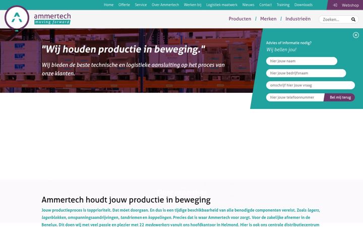 Screenshot di ammertech.nl