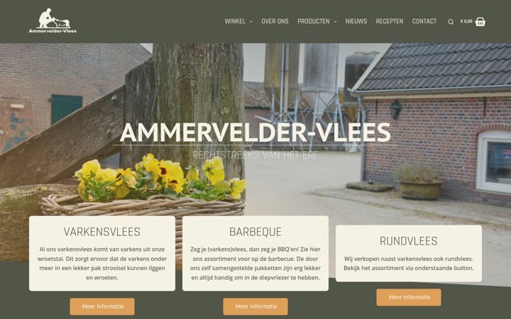 Screenshot di ammervelder-vlees.nl
