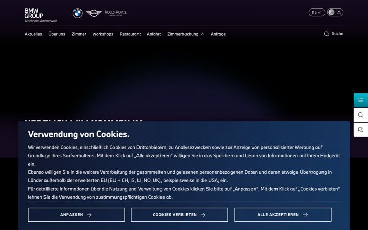 Screenshot of ammerwald.at