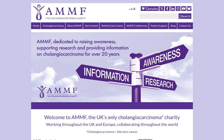 Screenshot of ammf.org.uk