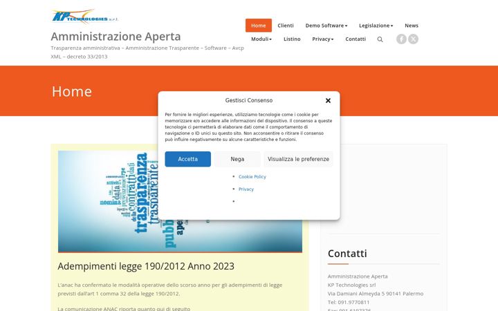 Screenshot van amministrazioneaperta.it