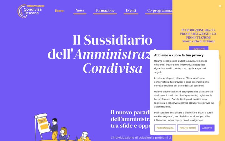Screenshot van amministrazionecondivisatoscana.it