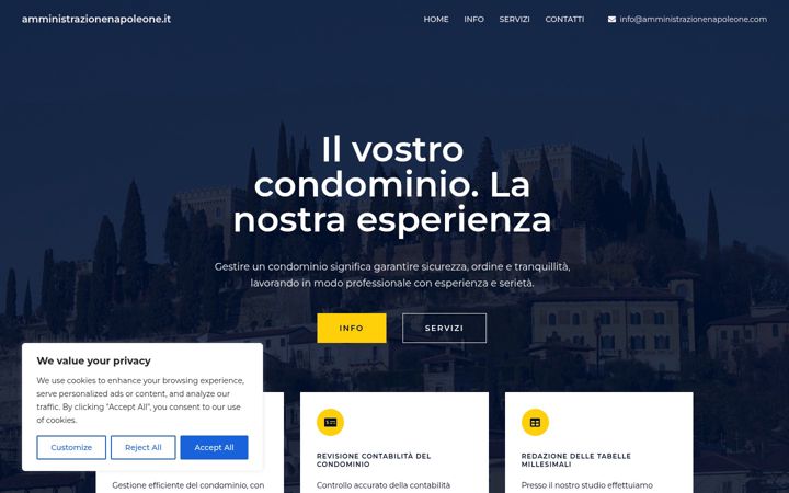 Screenshot stránky amministrazionenapoleone.it