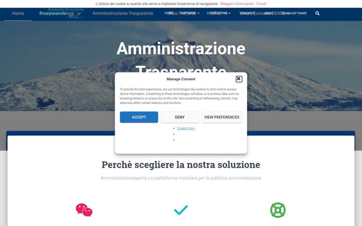 Screenshot stránky amministrazionetrasparente.it