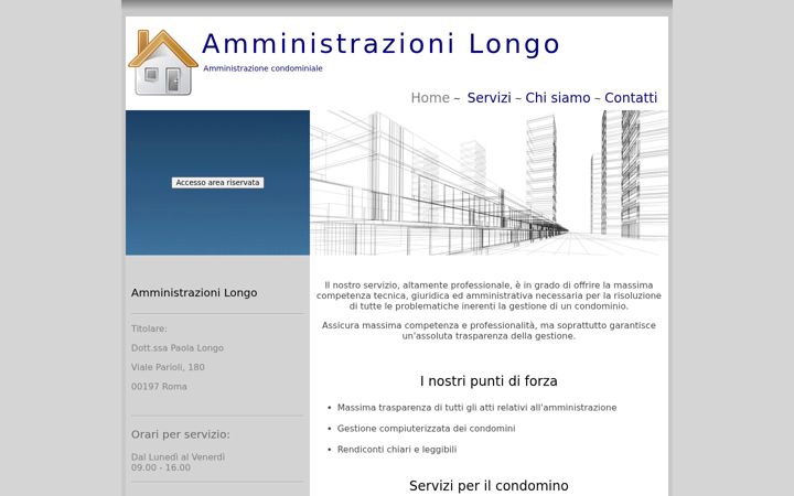 Screenshot stránky amministrazionilongo.it