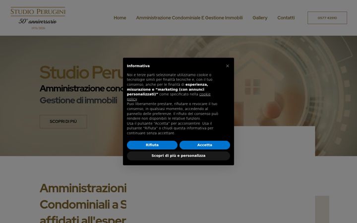 Screenshot of amministrazionistudioperugini.com