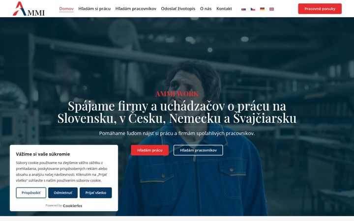 Screenshot of ammiwork.eu