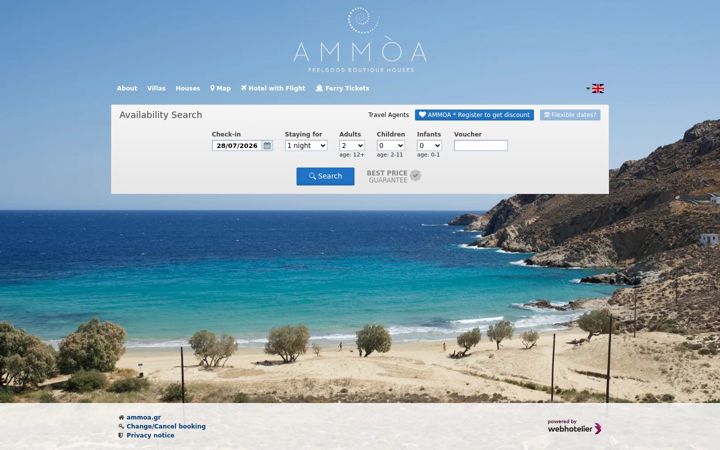 Screenshot di ammoa.reserve-online.net