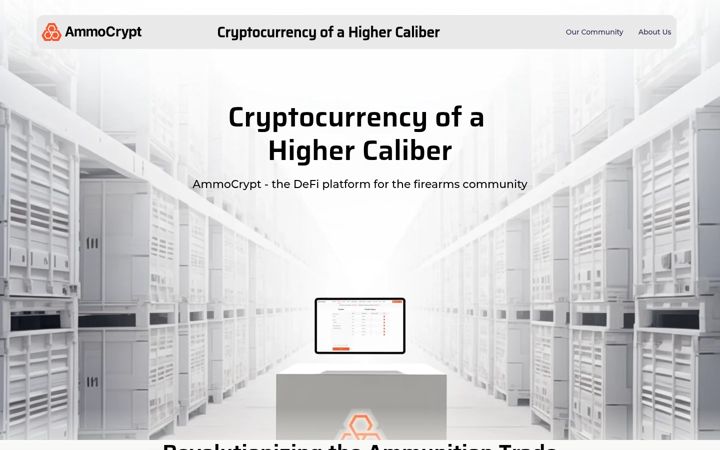 Captura de ecrã de ammocrypt.io