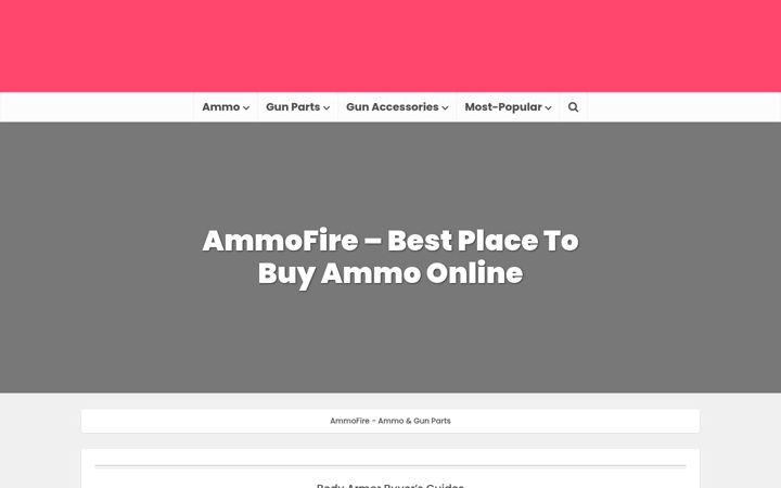 Screenshot of ammofire.com