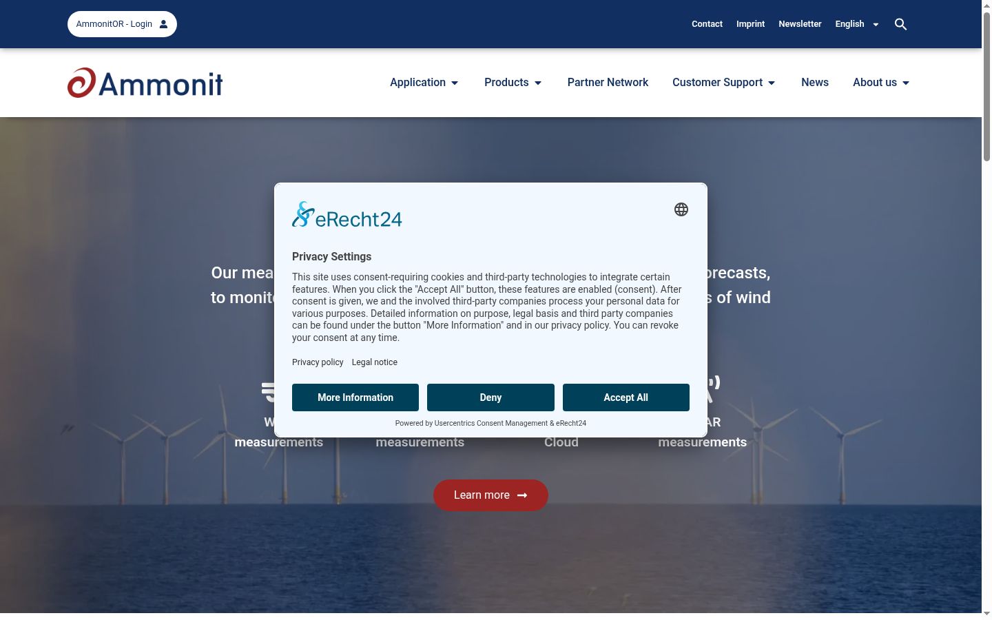 Screenshot del banner di consenso mostrato prima di qualsiasi interazione