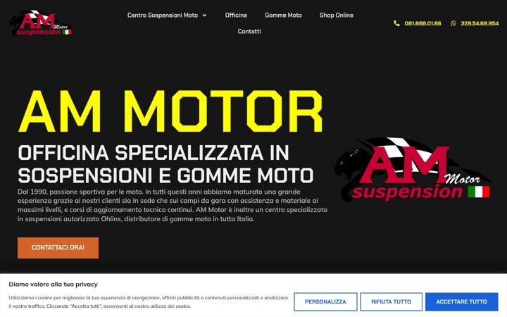 Screenshot stránky ammotor.it