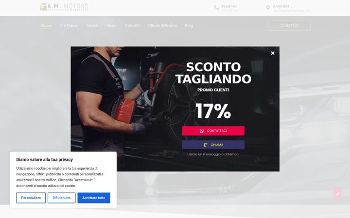 Screenshot stránky ammotors.it