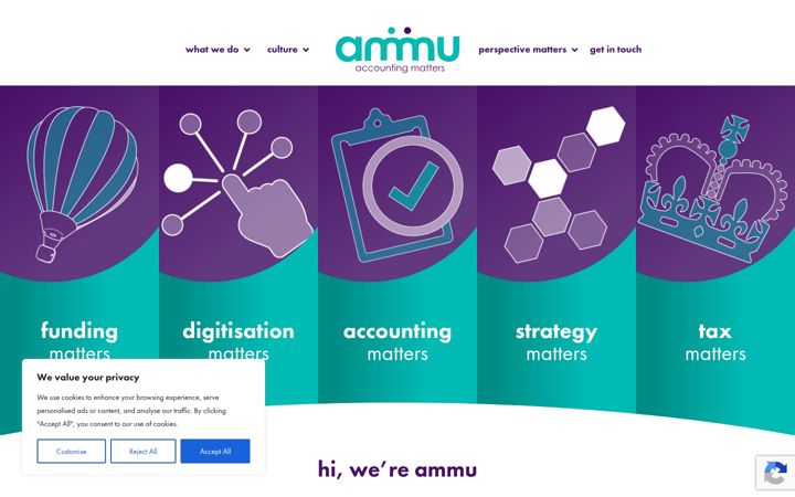 Screenshot of ammu.uk