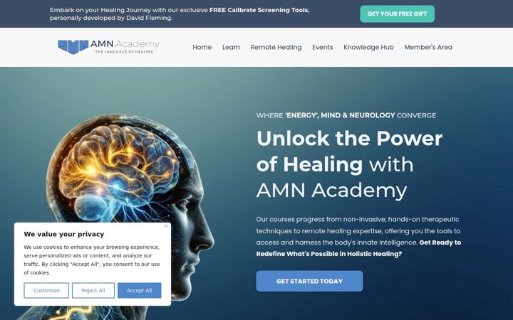 Screenshot of amnacademy.com