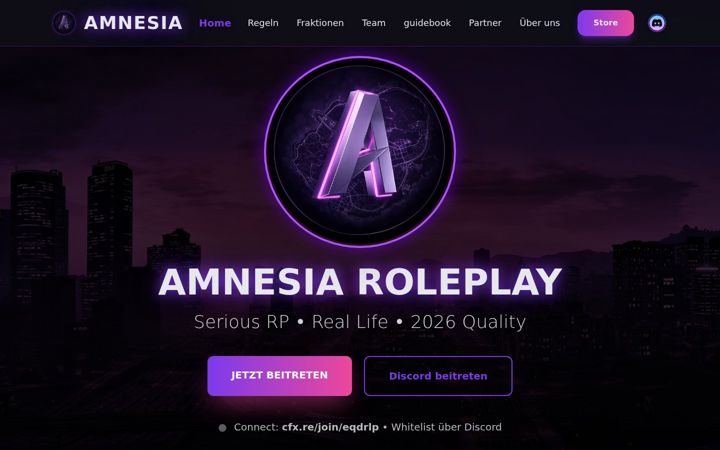 Screenshot of amnesia-roleplay.de