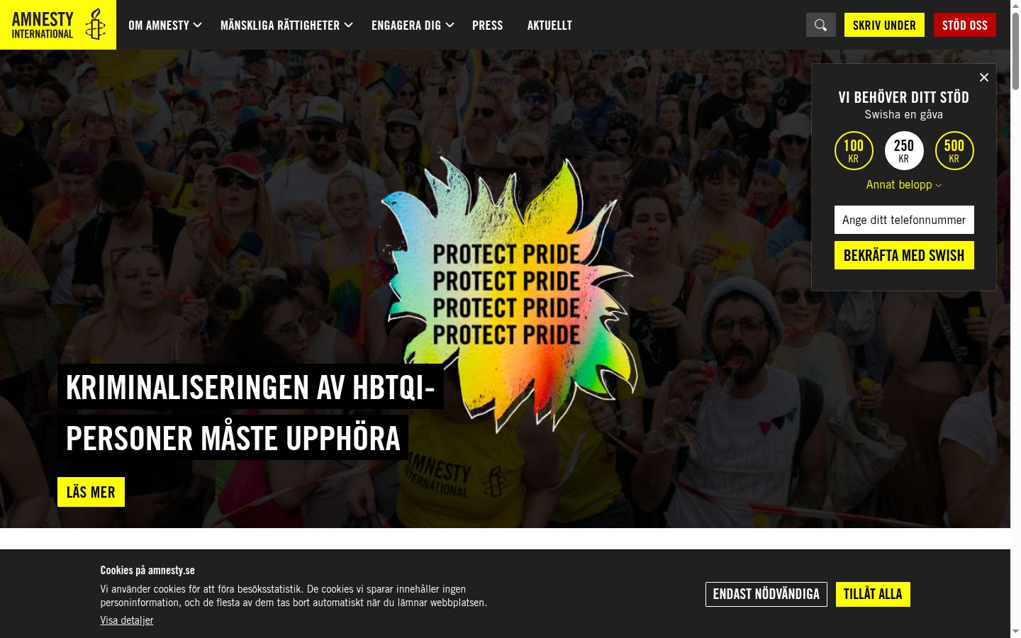 Screenshot of the consent banner shown before any interaction