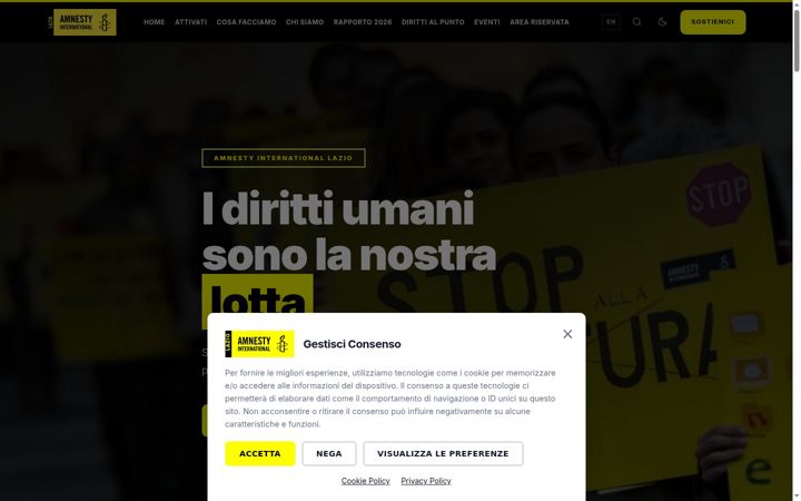 Screenshot of amnestylazio.it