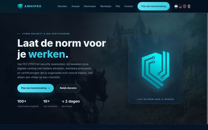 Screenshot of amnipro.nl