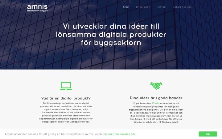 Screenshot of amnis.se