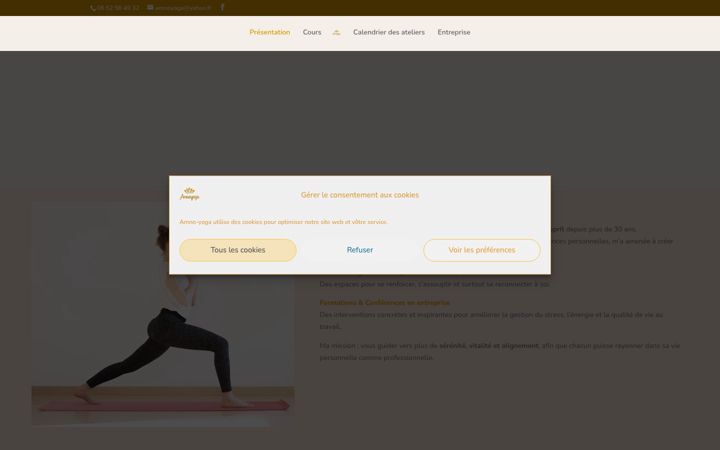 Screenshot of amno-yoga.fr