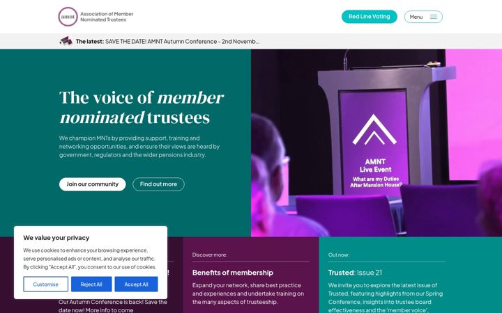 Screenshot of amnt.org