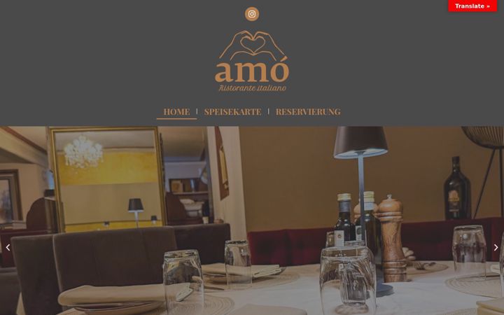 Screenshot of amo-ristorante.de