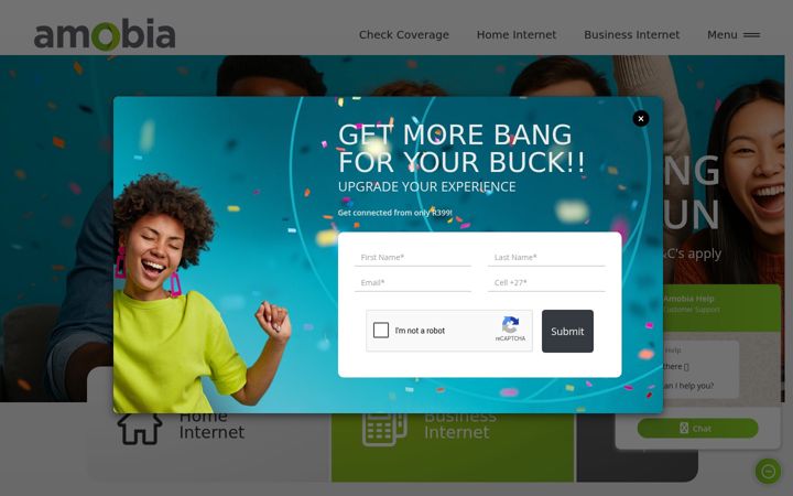 Ekrano kopija amobia.com