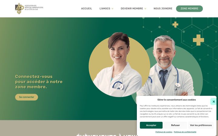 Екранна снимка на amocs.ca