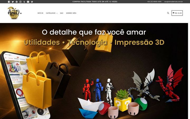 Screenshot of amodemais.com.br