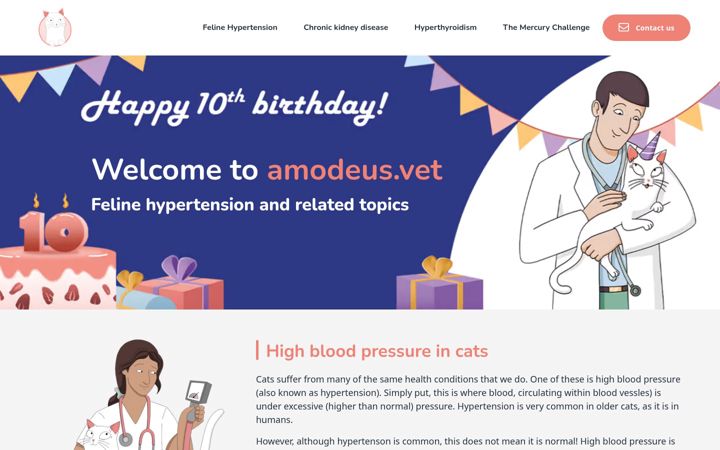 Screenshot of amodeus.vet