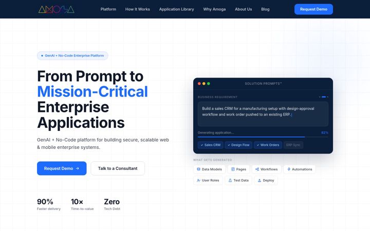 Screenshot of amoga.io