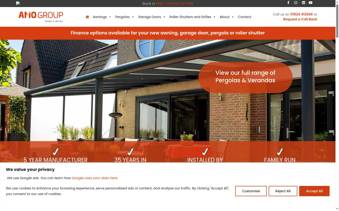 Screenshot tal-banner tal-kunsens muri qabel kwalunkwe interazzjoni