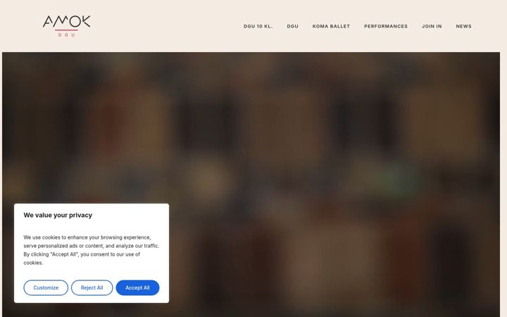 Screenshot of amok-dgu.dk