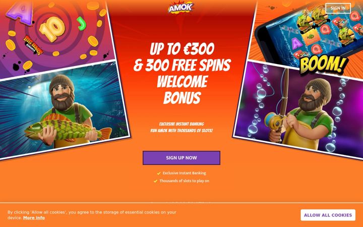 Screenshot of amokcasino1.com