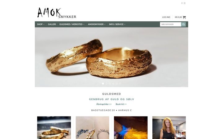 Screenshot stránky amoksmykker.dk
