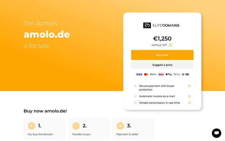 Screenshot of amolo.de