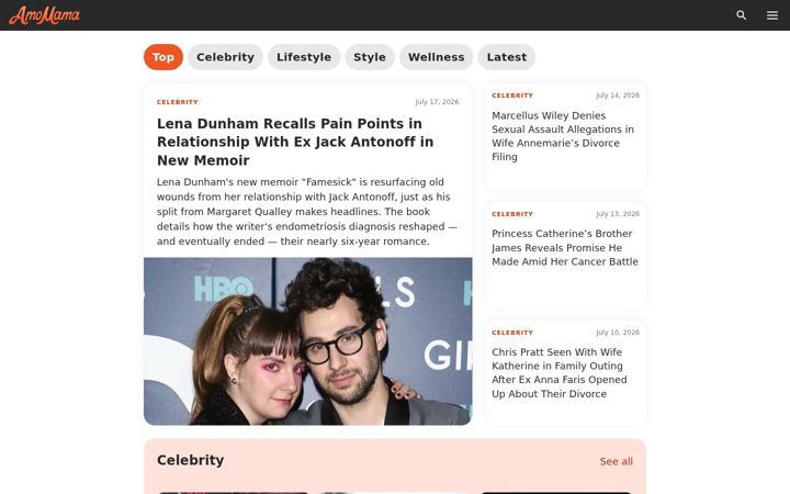 Screenshot of amomama.com
