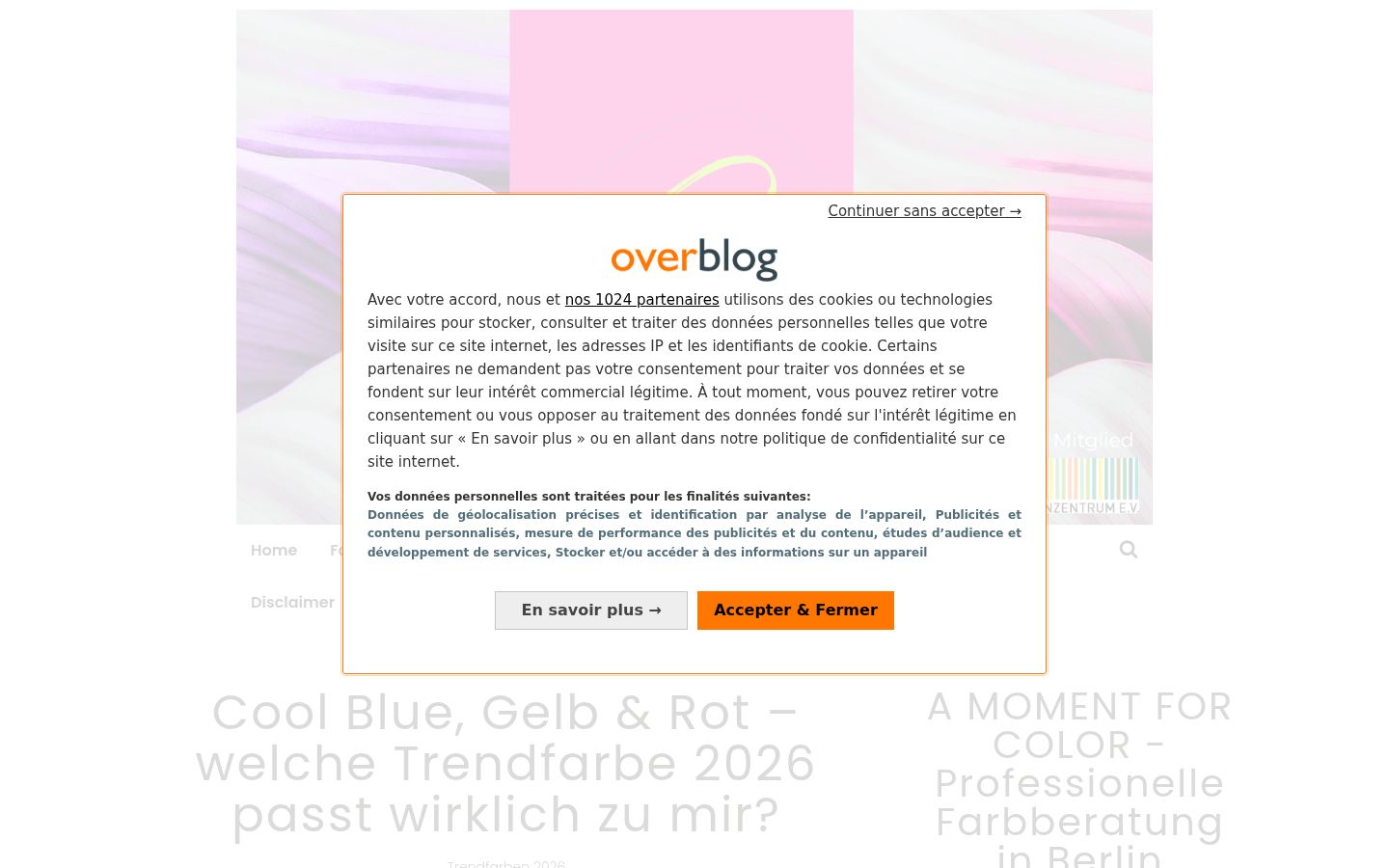 Screenshot of the consent banner shown before any interaction