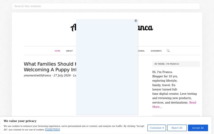 Screenshot of amomentwithfranca.com