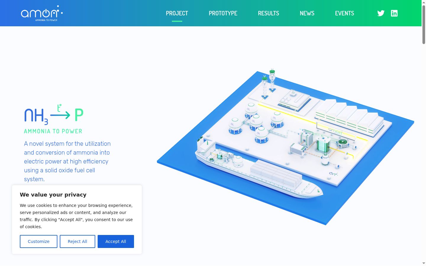 Screenshot of the consent banner shown before any interaction
