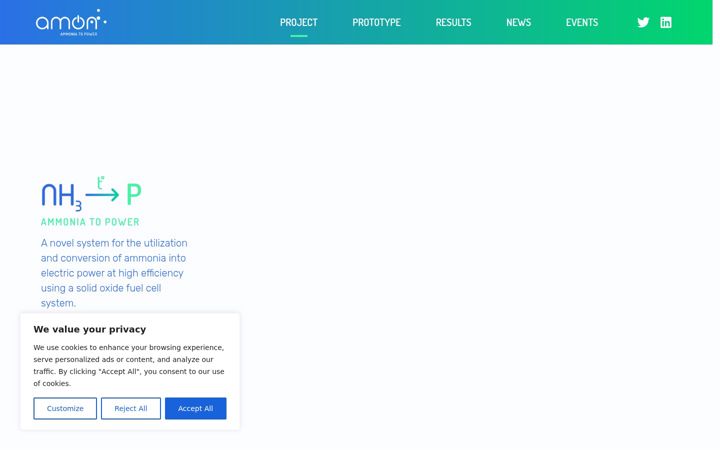 Screenshot of amon-project.eu